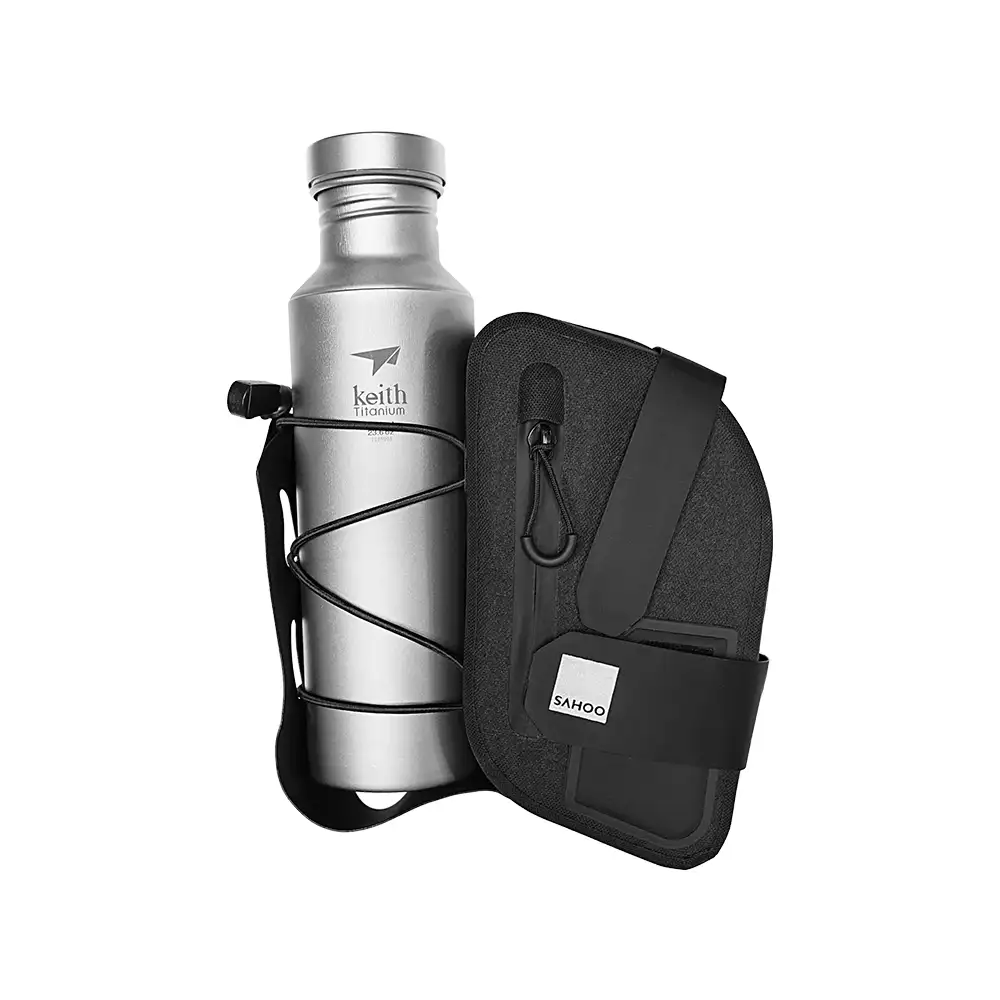 Titan-Sportflasche Keith mit Fahrradsatteltasche