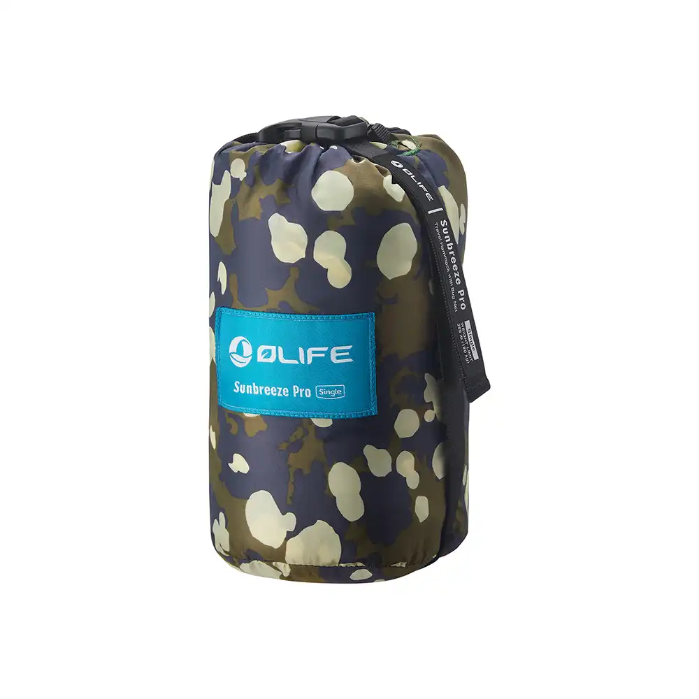 OLIFE Sunbreeze Pro Outdoor-Hängematte aus Nylon mit Moskitonetz 