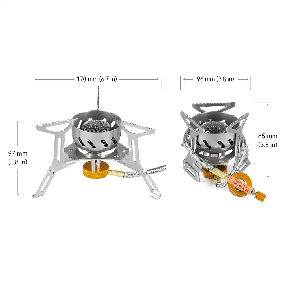 FIRE-MAPLE FMS-121 Spark Trekking-Gaskocher mit externem Ventil und Windschutz