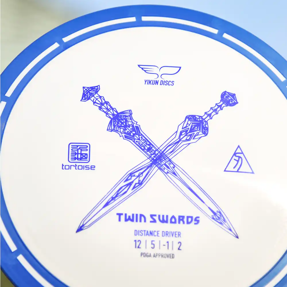 Yikun Discs Twin Swords Discgolf Weitwurfscheibe Frisbeescheibe mit Wurfweite für Fortgeschrittene