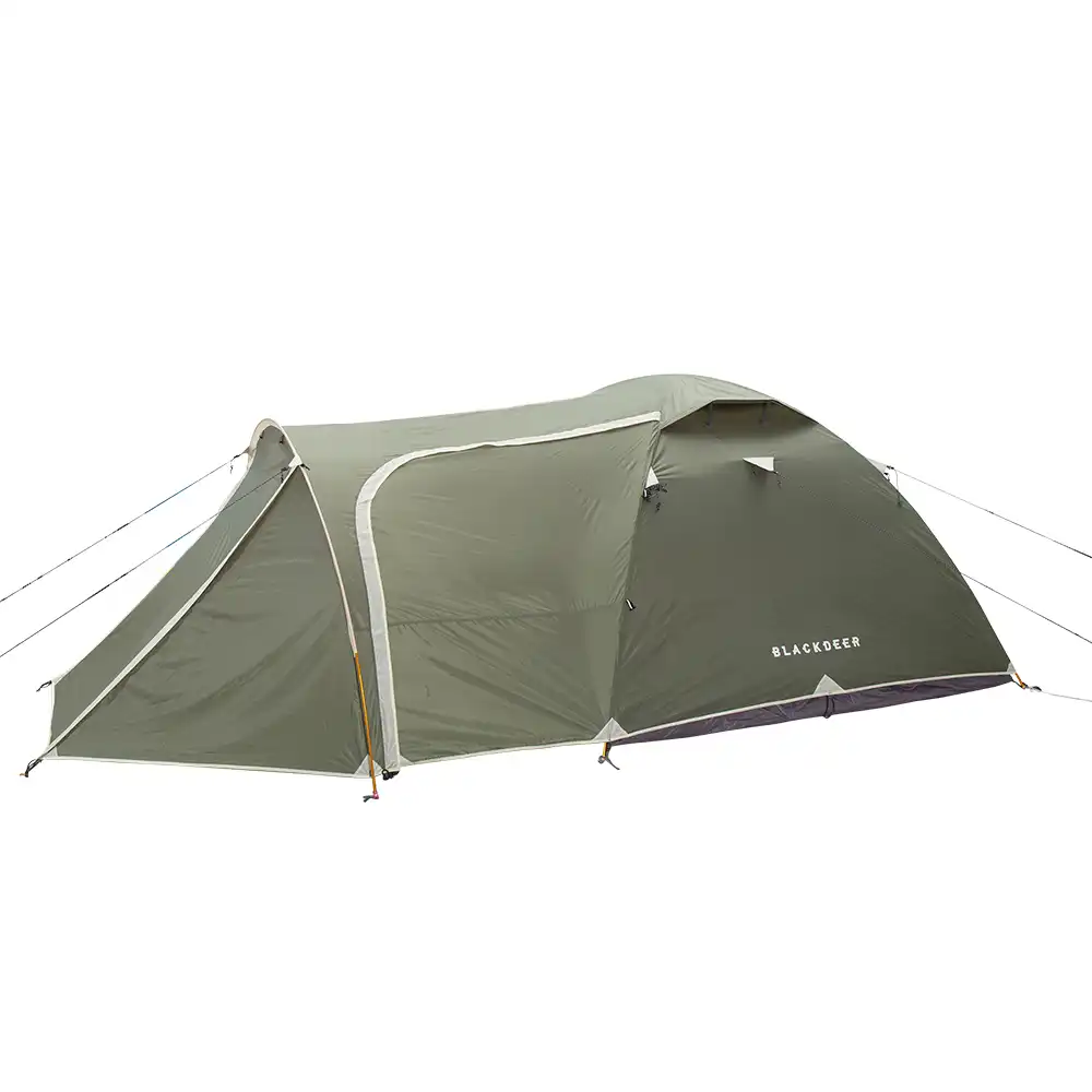 Archeos 3-4 Personen-Zelt und Cotton Deckenschlafsack BLACKDEER mit Obulb MC Bundle