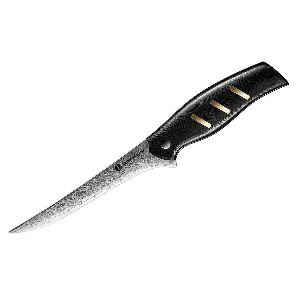  Ausbeinmesser (15,28cm Klingenlänge) und Damast-Brotmesser (20,3cm Klingenlänge) OreMake Bundle