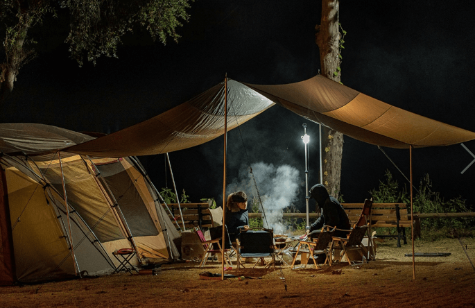 Camping im Zelt