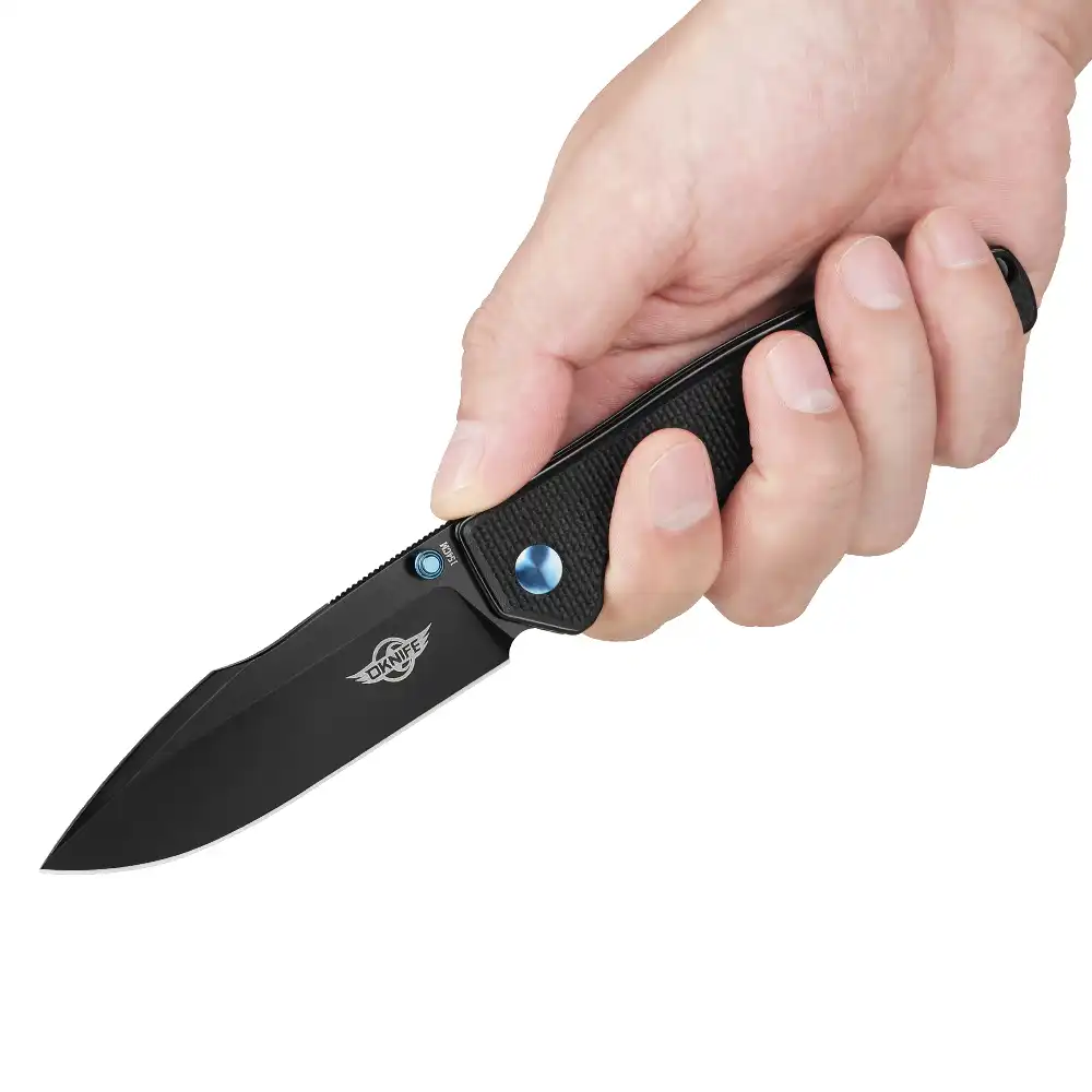 OKNIFE Beagle G10 Einhand-Taschenmesser mit Pocketclip (85mm Klingenlänge) 
