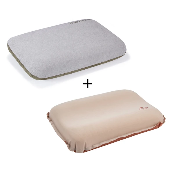 Aufblasbares Camping-Kissen mit Kopfkissenbezug Naturehike Bundle