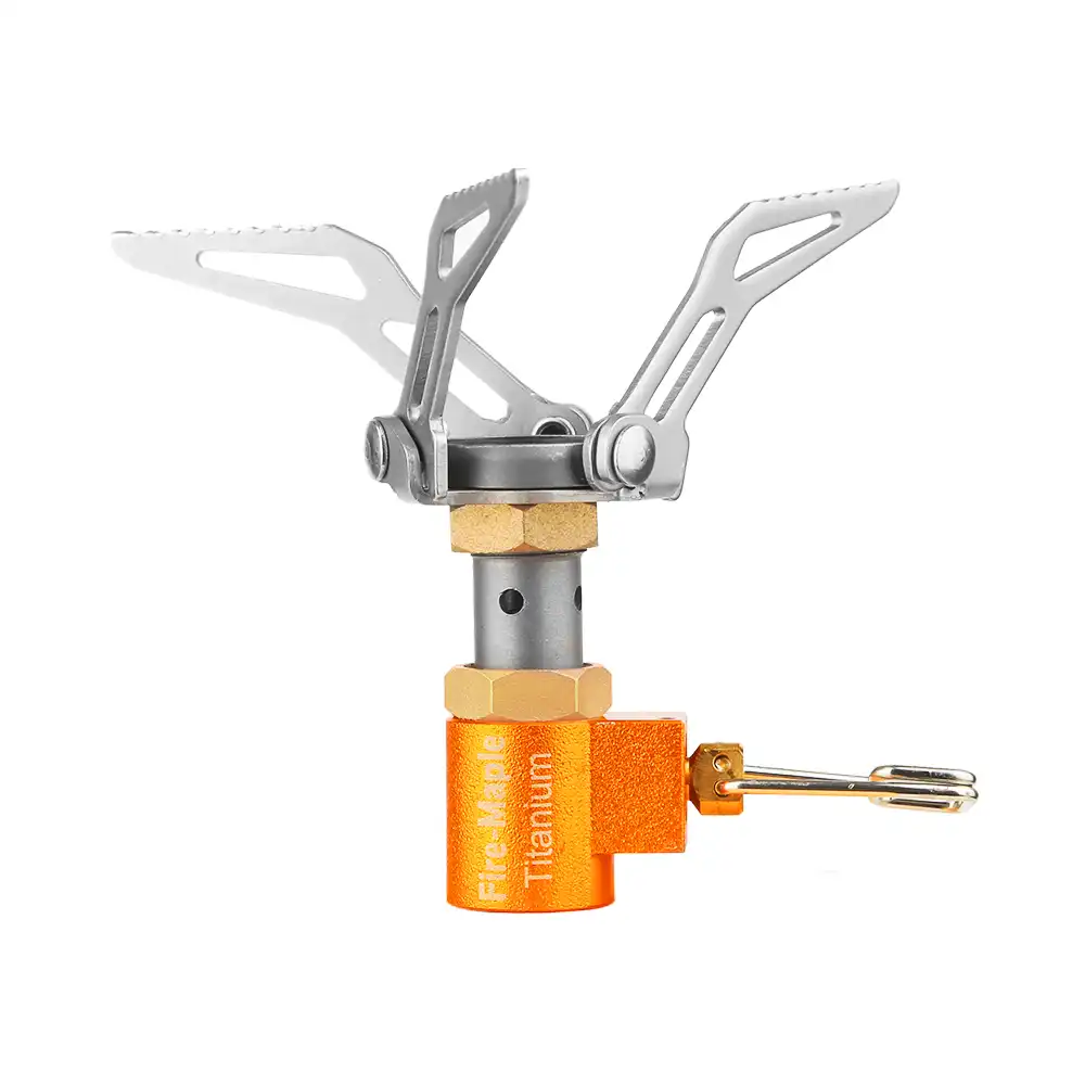 FMS-300T Mini-Gaskocher mit Titan-Topfauflage und Feast 1 Camping-Kochgeschirr Set Firemaple
