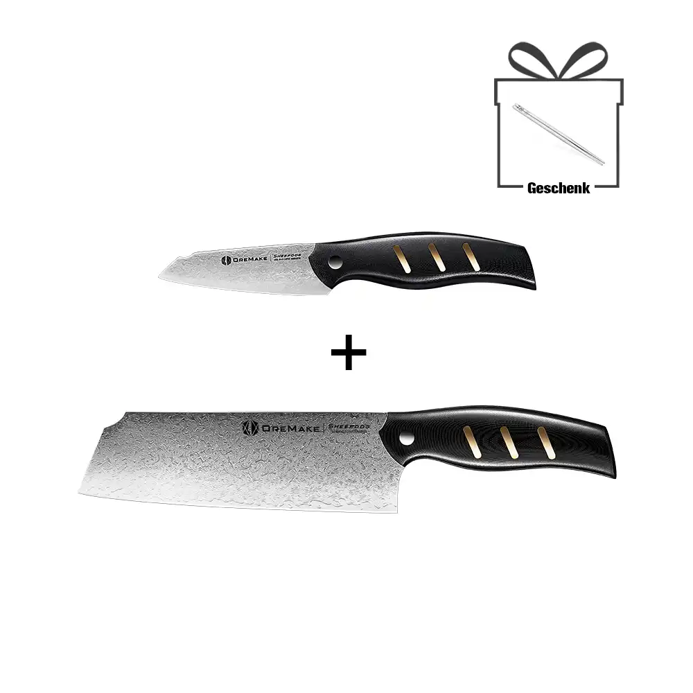 Gemüsemesser und Schälmesser mit Geschenk