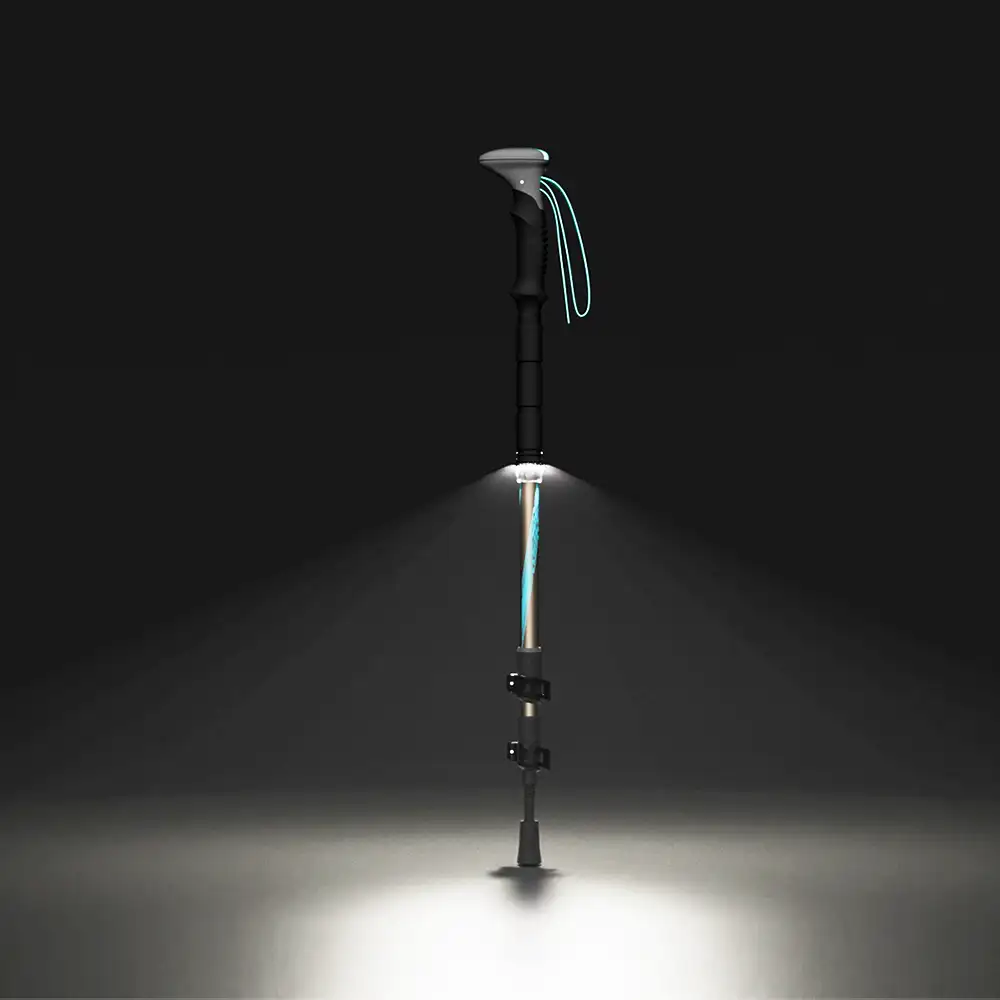 OLIFE Beamwalk T3 Trekkingstöcke mit integriertem Licht (Paar)