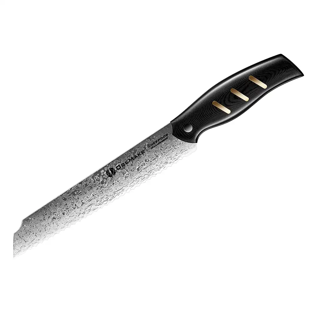  Ausbeinmesser (15,28cm Klingenlänge) und Damast-Brotmesser (20,3cm Klingenlänge) OreMake Bundle