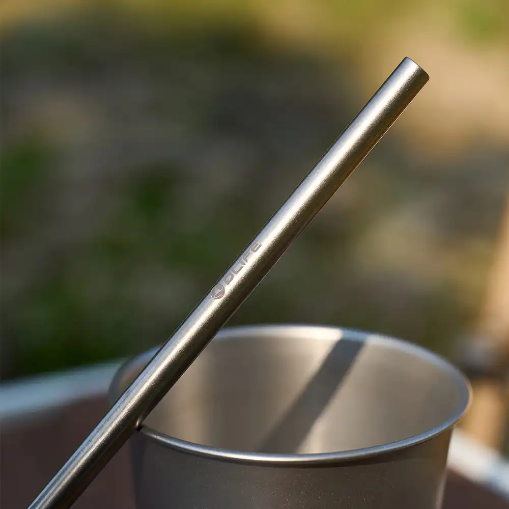 OLIFE Straight Thin Titanium Straw (OTiSW03)